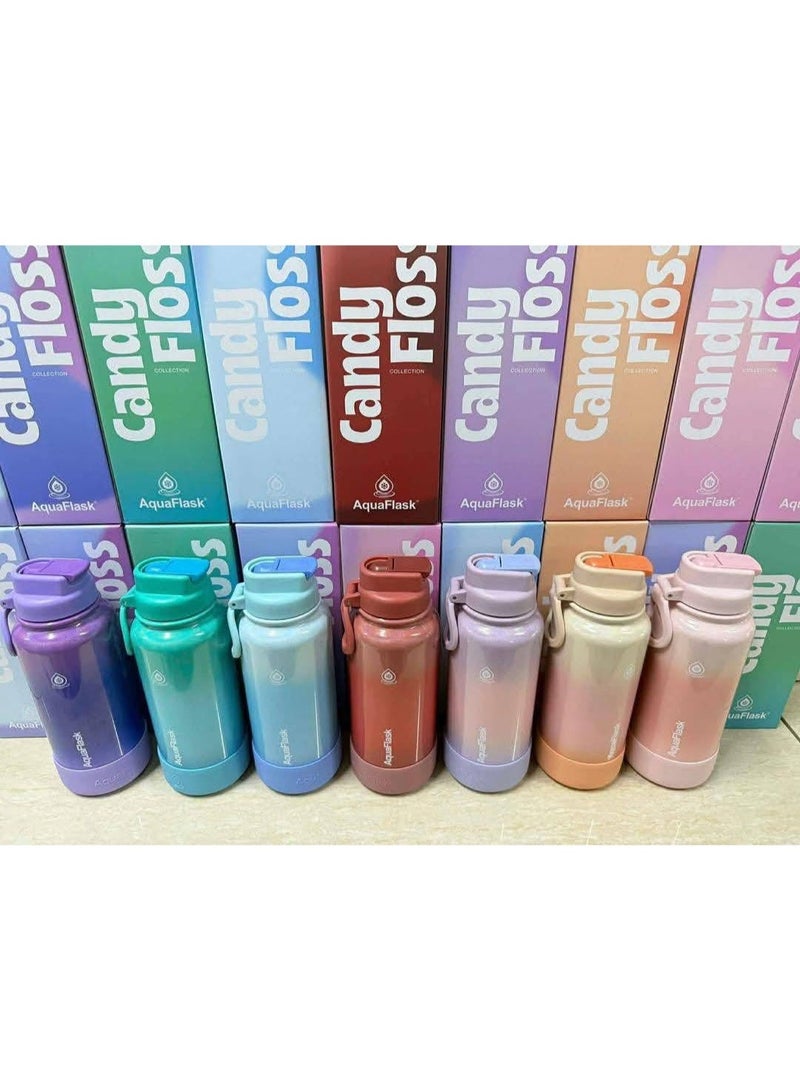 Aquaflask Candy Floss  (32oz) Vacuum Insulated Water Bottle in Strawberry  Cream - Image 5